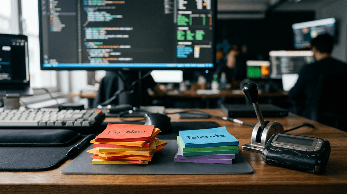 Choosing what to fix now vs. tolerate for a quarter